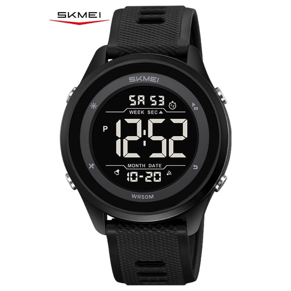 SKMEI Mens Digital Watch Sports Waterproof Watches Large Face Military Watch with Stopwatch Back Light Alarm