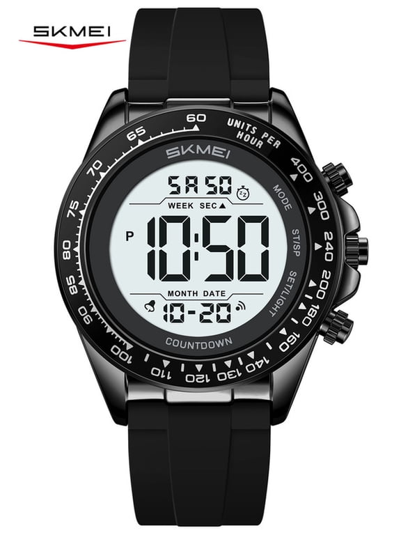 Mens Digital Watch Waterproof Sports Military Watches Outdoor Chronograph Wrist Watches for Men with Dual Time/Alarm/LED Back Ligh