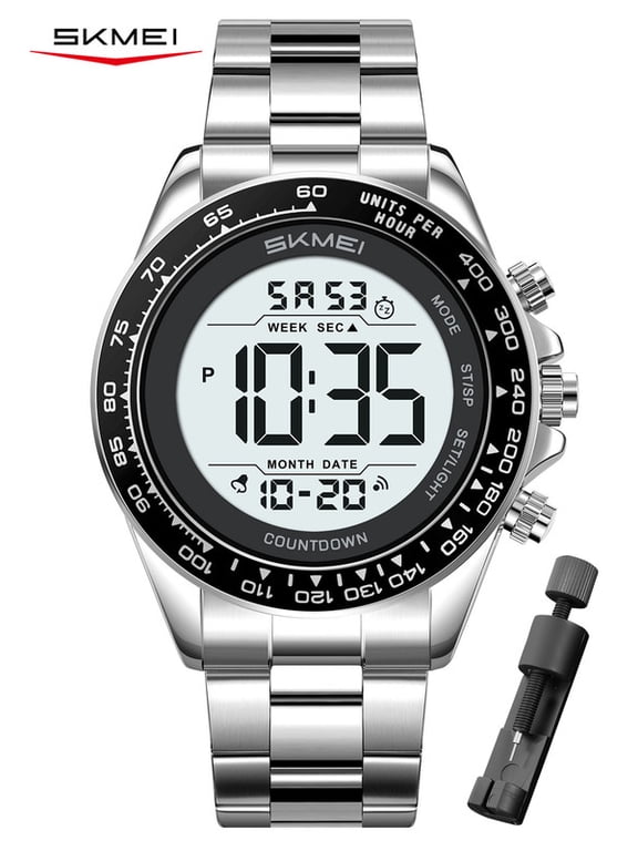Mens Digital Watch Waterproof Sports Military Watches Outdoor Chronograph Wrist Watches for Men with Dual Time/Alarm/LED Back Ligh