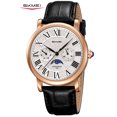 thumbnail image 1 of SKMEI Mens Watches Classic Business Quartz Wrist Watch Fashion Waterproof Watch for Men Leather Strap, 1 of 1