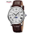 thumbnail image 1 of SKMEI Mens Watches Classic Business Quartz Wrist Watch Fashion Waterproof Watch for Men Leather Strap, 1 of 1