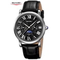 thumbnail image 1 of SKMEI Mens Watches Classic Business Quartz Wrist Watch Fashion Waterproof Watch for Men Leather Strap, 1 of 1