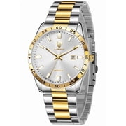 SKMEI Mens Watches Waterproof Analog Quartz Watch for Men with Date Luminous Fashion Stainless Steel Wristwatch