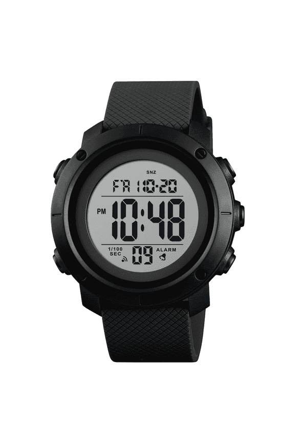 Military Digital Sports Watch – Large Face Waterproof Wristwatch with Stopwatch & Alarm (Unisex)