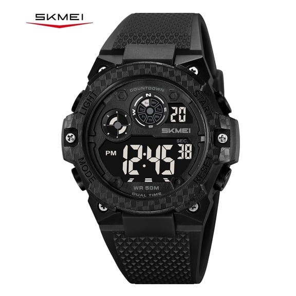 Explojoy Military Digital Sports Watch – Waterproof Chronograph Wristwatch with LED Backlight, Alarm & Date Display for Men