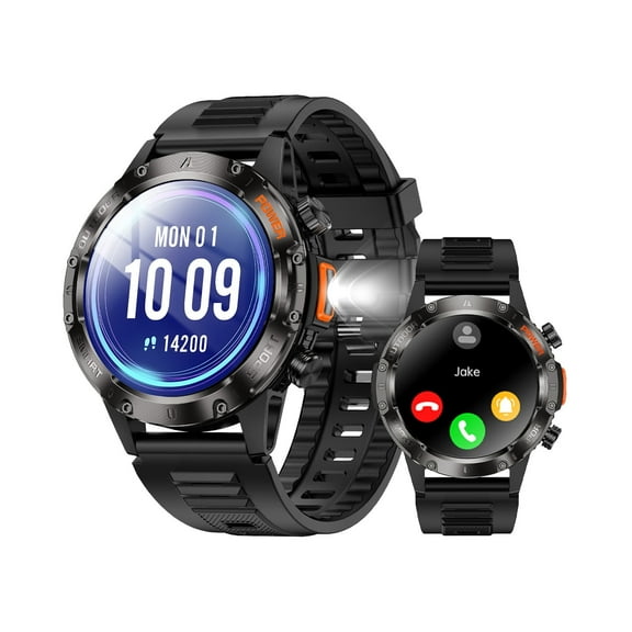 SKMEI Military Smart Watch for Men，1.46''HD DIY Screen Smart Watch，IP68 Outdoor Waterproof Fitness Watch，100 Sports Modes，for Android and iOS