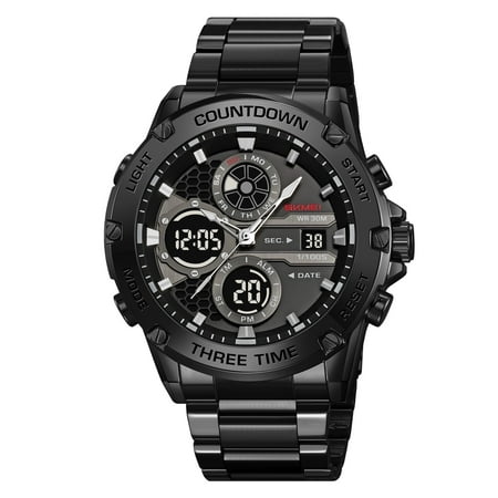 SKMEI Tactical Digital Sports Watch – Waterproof Military Style with LED, Alarm, Stopwatch & Date Display