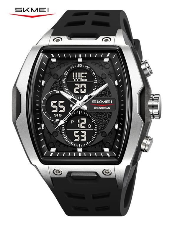 Unisex Watch Dual Display Sport Watch with Stopwatch Alarm Countdown and LED Backlight for Daily and Outdoor
