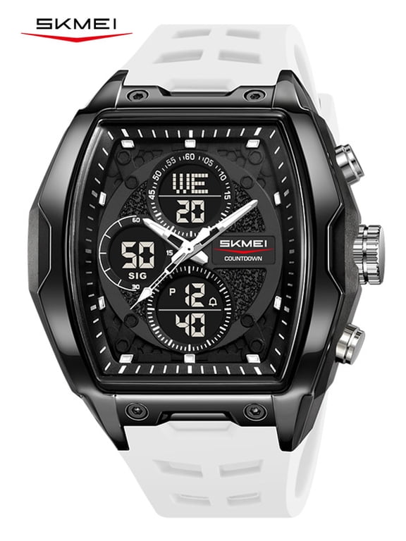 Unisex Watch Dual Display Sport Watch with Stopwatch Alarm Countdown and LED Backlight for Daily and Outdoor