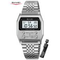 thumbnail image 1 of SKMEI Unisex Watch Slim Digital Wristwatch with Stainless Steel Bracelet, Stopwatch, Alarm, Countdown, Date and EL Backlight, Minimalist Style for Students, Work and Daily Wear, 1 of 6
