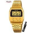 thumbnail image 1 of SKMEI Unisex Watch Slim Digital Wristwatch with Stainless Steel Bracelet, Stopwatch, Alarm, Countdown, Date and EL Backlight, Minimalist Style for Students, Work and Daily Wear, 1 of 8