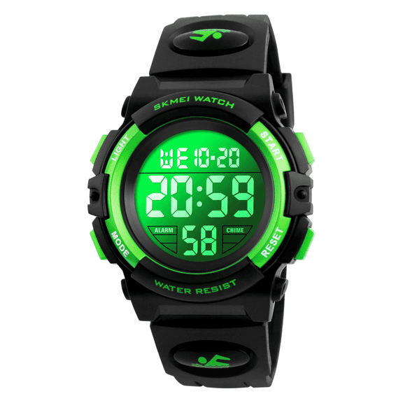 SKMEI Watch, Digital Sport Waterproof LED Watch with Alarm Stopwatch for Ages 5-7-10-12, PU Strap