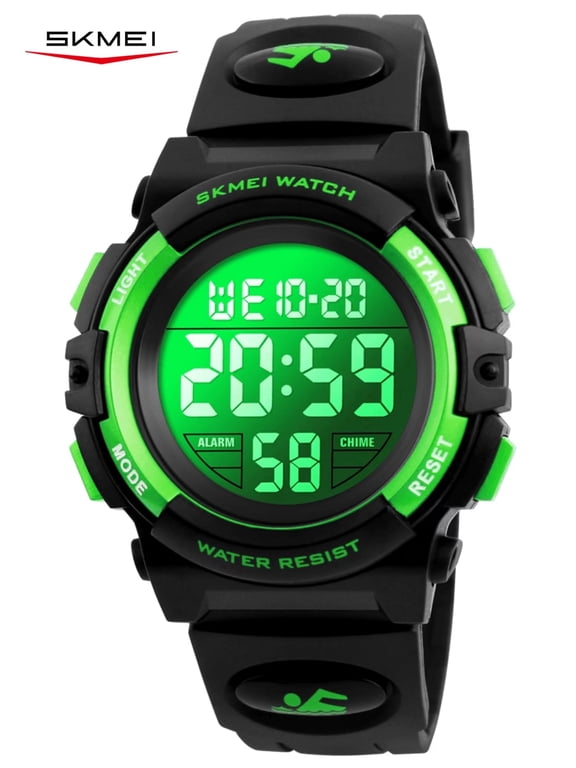 Watch, Digital Sport Waterproof LED Watch with Alarm Stopwatch for Ages 5-7-10-12, PU Strap