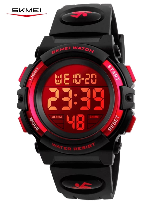 Watch, Digital Sport Waterproof LED Watch with Alarm Stopwatch for Ages 5-7-10-12, PU Strap