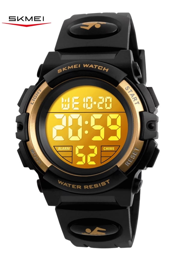 Watch, Digital Sport Waterproof LED Watch with Alarm Stopwatch for Ages 5-7-10-12, PU Strap