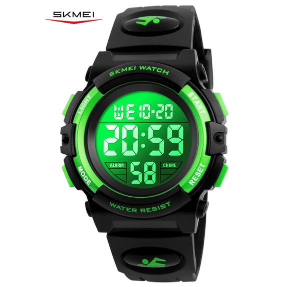 SKMEI Watch, Digital Sport Waterproof LED Watch with Alarm Stopwatch for Ages 5-7-10-12, PU Strap