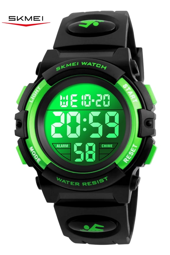 Watch, Digital Sport Waterproof LED Watch with Alarm Stopwatch for Ages 5-7-10-12, PU Strap
