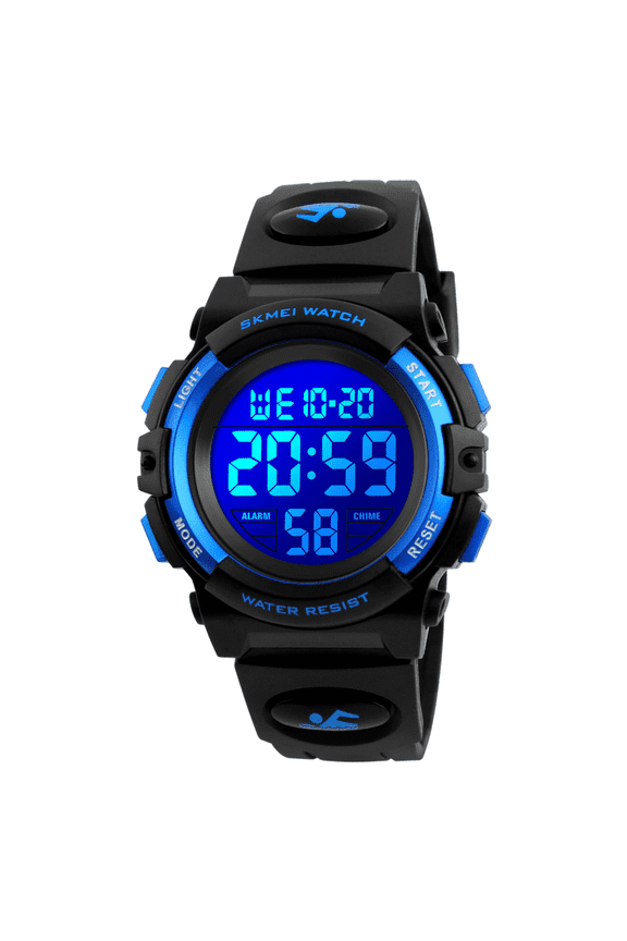Watch, Digital Sport Waterproof LED Watch with Alarm Stopwatch for Ages 5-7-10-12, PU Strap
