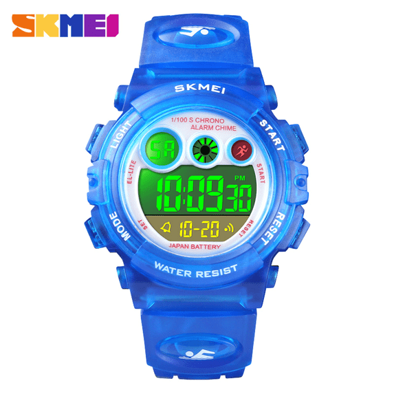 SKMEI Watch, Sports Digital Waterproof Led Watches with Alarm Wrist Watches ,PU Strap