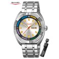 thumbnail image 1 of SKMEI Watch for Men, Round Quartz Watch with Date Display, Stainless Steel Band, 1 of 6