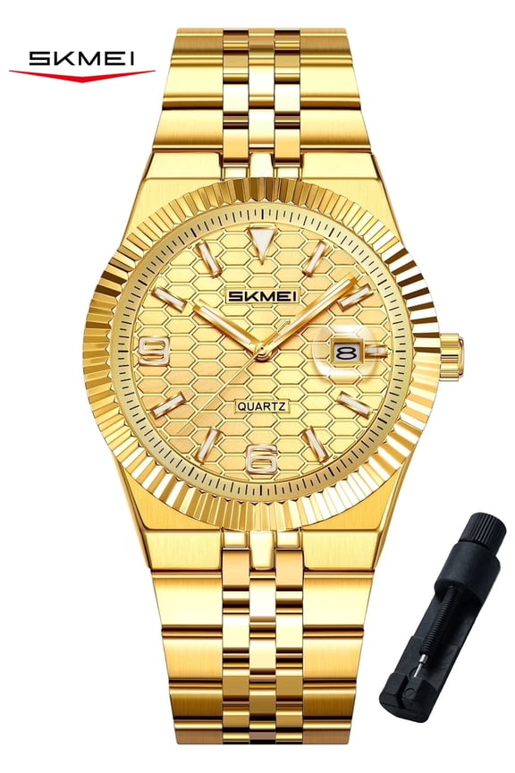 Watch for Men Stainless Steel Waterproof Analog Quartz Mens Watches Business Date Luxury Casual Wrist Watch