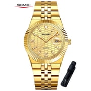 SKMEI Watch for Men Stainless Steel Waterproof Analog Quartz Mens Watches Business Date Luxury Casual Wrist Watch