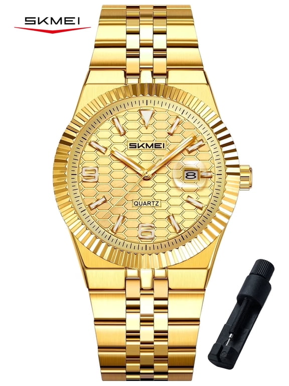 Watch for Men Stainless Steel Waterproof Analog Quartz Mens Watches Business Date Luxury Casual Wrist Watch