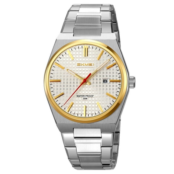 SKMEI Watch for Men Stainless Steel Waterproof Business Dress Analog Quartz Men's Watch Date Luxury Casual Wrist Watch
