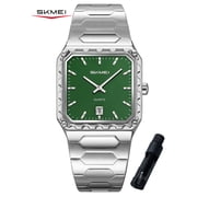 SKMEI Watches for Men Fashion Business Mens Watch Analog Quartz Big Face Luxury Classic Stainless Steel Waterproof Luminous Wristwatch