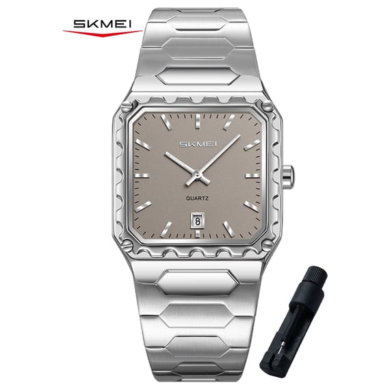 SKMEI Watches for Men Fashion Business Mens Watch Analog Quartz Big Face Luxury Classic Stainless Steel Waterproof Luminous Wristwatch