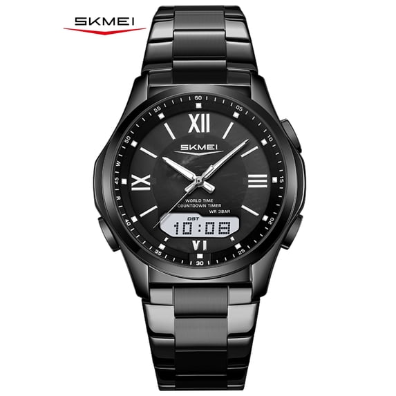 SKMEI Watches for Men Military Digital Watch Sports LED Waterproof Wristwatch Multifunctional Stainless Steel Mens Watch
