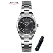 SKMEI Watches for Women Analog Quartz Stainless Steel Watches Fashion Waterproof Ladies Dress Wrist Watch