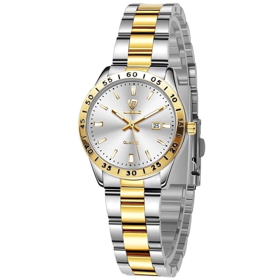 SKMEI Watches for Women Luxury Dress Analog Quartz Women Wristwatch Waterproof Luminous Date Stainless Steel Ladies Watch