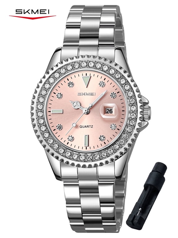Watches for Women Luxury Dress Waterproof Wrist Watch Stainless Steel Ladies Watch with Luminous Date