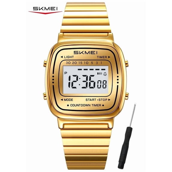 SKMEI Watches for Women Outdoor Sport Digital Watch Waterproof Chronograph Unisex Womens Wristwatch with Alarm/LED Backlight