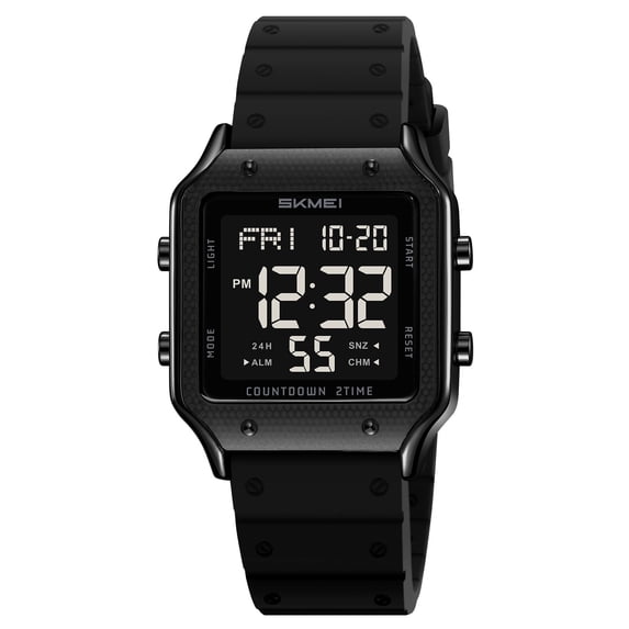 SKMEI Watches for Women Outdoor Sport Digital Watch Waterproof Chronograph Womens Wristwatch with Alarm/Back Light/Dual Time