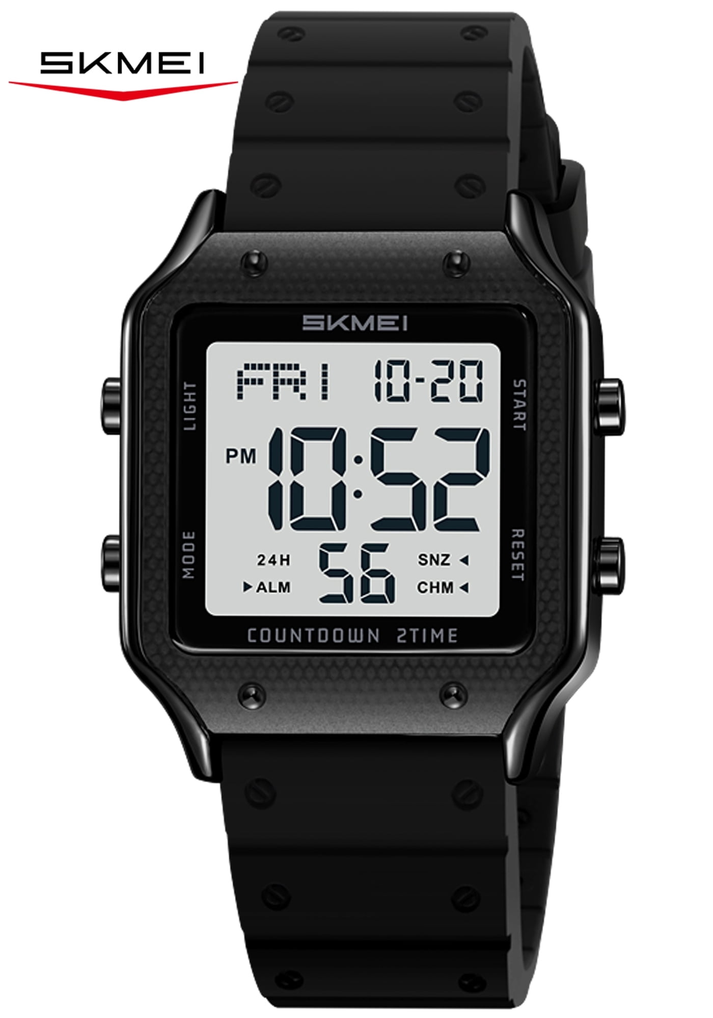 SKMEI Watches for Women Outdoor Sport Digital Watch Waterproof Chronograph Womens Wristwatch with Alarm/Back Light/Dual Time