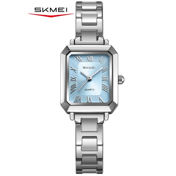 SKMEI Watches for Women Rectangular Ladies Quartz Watch Elegant Dainty Stainless Steel Womens Small Watch