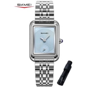 SKMEI Watches for Women Small Stainless Steel Waterproof Ladies Watch Casual Fashion Simple Square Female Quartz Wristwatch