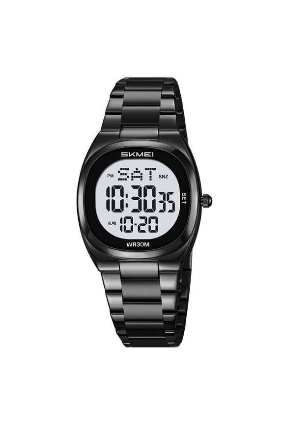 Watches for Women Sport Digital Womens Watch Waterproof with Stainless Steel Strap Alarm Countdown Dual Time