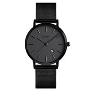 SKMEI Women Watch, Fashion Waterproof Quartz Analog Watch with Time Date, Business Dress Wrist Watches for Women with Stainless Steel Mesh Band