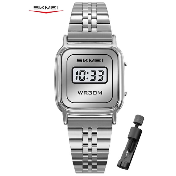 SKMEI Women's Digital Watch 3ATM Water Resistant Fashion Wristwatch for Ladies Daily and Casual Wear
