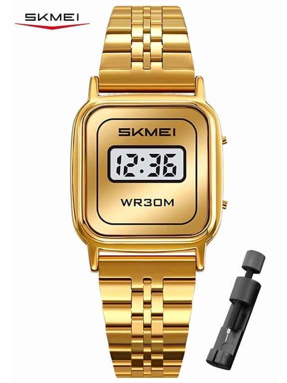 Women's Digital Watch 3ATM Water Resistant Fashion Wristwatch for Ladies Daily and Casual Wear