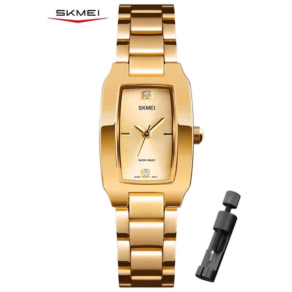 SKMEI Women's Elegant Analog Watches Waterproof Stainless Steel Watches for Ladies Fashionable Female Wristwatch