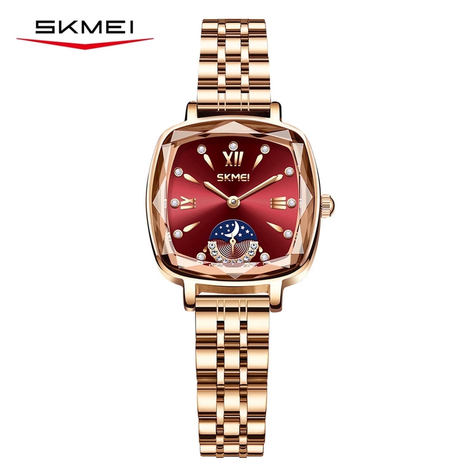 Women\'s Square Watch Gold Diamond Watch Analog Quartz Stainless Steel Waterproof JBW Cristal Square J6386A | Women main image 2