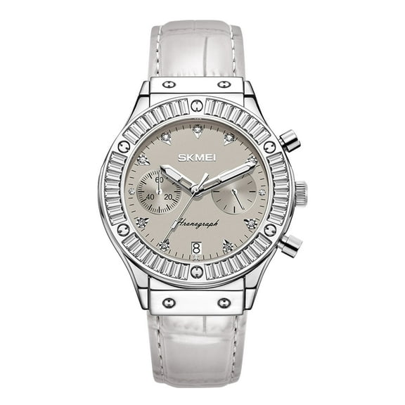 Explojoy Women's Multifunction Chronograph Watch – Fashion Business Analog Quartz Stainless Steel Waterproof Luminous Wristwatch