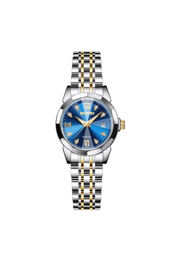 Women's Quartz Watch – Fashion Waterproof Stainless Steel Wristwatch with Luminous Dial, Elegant Business & Casual Style