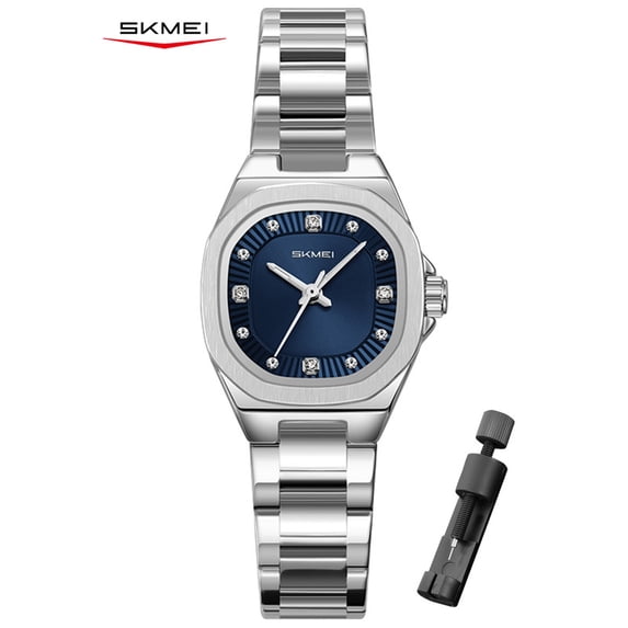 SKMEI Women's Watch, Quartz Analog Dress Watch with Slim Stainless Steel Band Watch for Ladies
