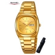SKMEI Womens Watch Stainless Steel Waterproof Quartz Analog Watches for Women Casual Fashion Wristwatch