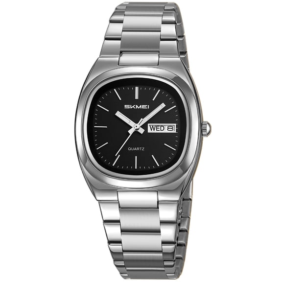 SKMEI Womens Watch Stainless Steel Waterproof Quartz Analog Watches for Women Casual Fashion Wristwatch